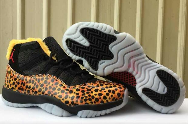 Air Jordan 11 Leopard Black Yellow